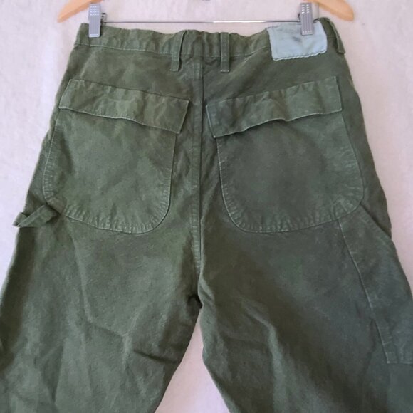 Dr. Collectors x Free People P42 Painter Pants Sz M Army Green NWOT $425 - Picture 5 of 11